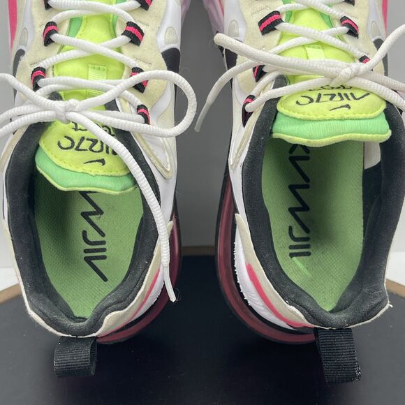 Nike Air Max 270 Running Shoes Women Size 9 React Hyper Pink  Neon White Lace up - Picture 12 of 12